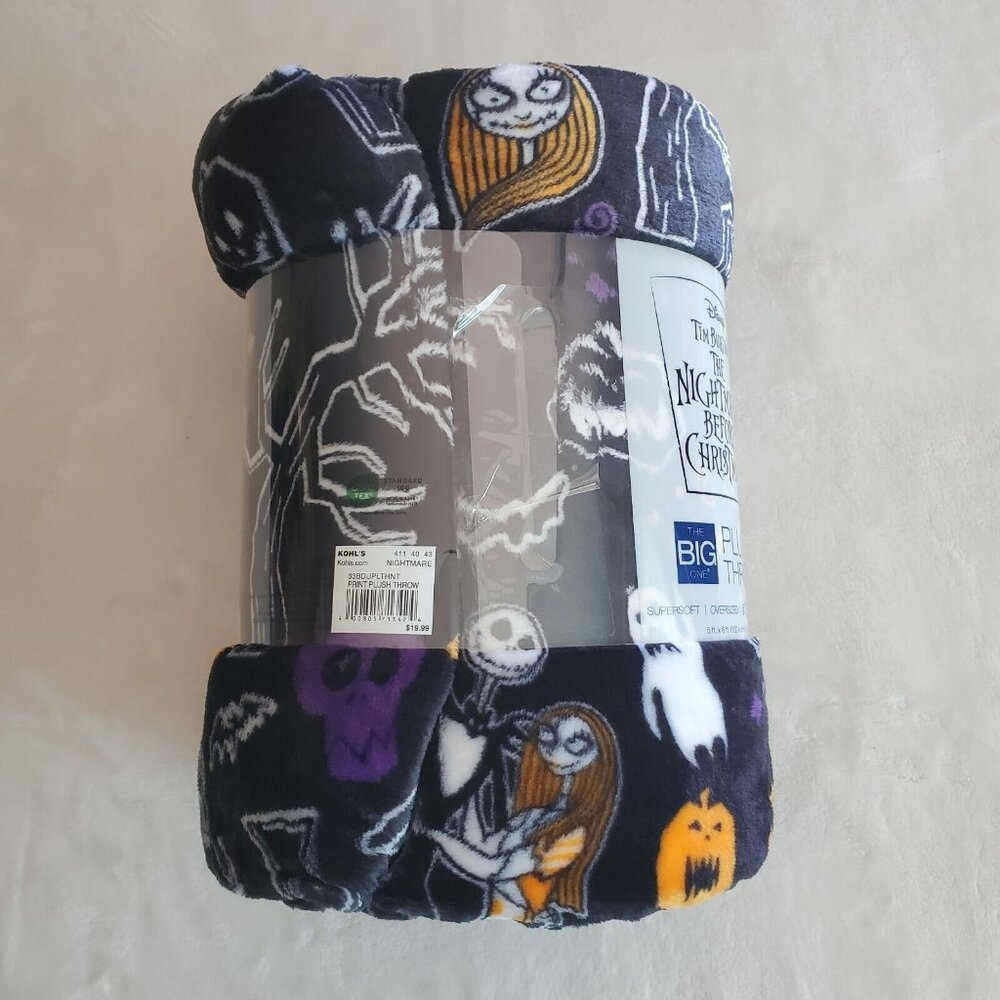 The Nightmare Before Christmas Oversized Big Plush Throw Blanket 5ft. x 6ft.
